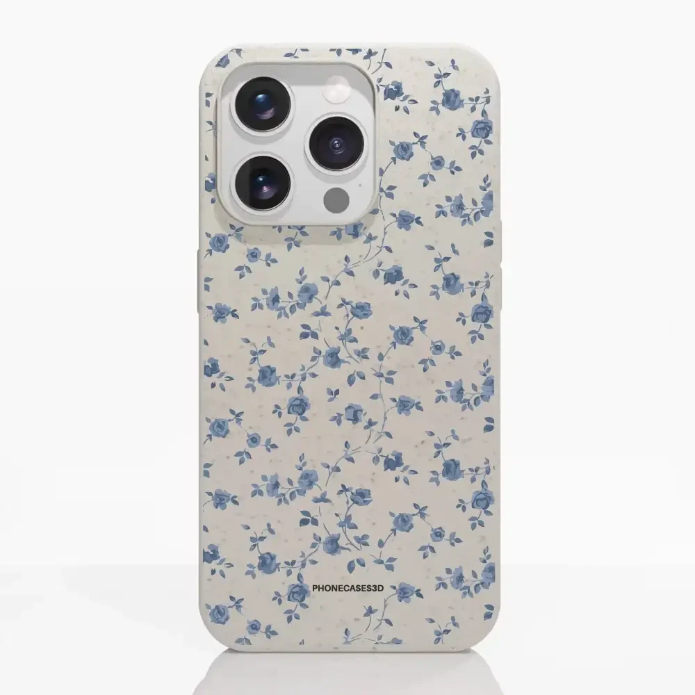 Martine Official Compostable Phone Case Design Blue Flower Pattern - Image 16