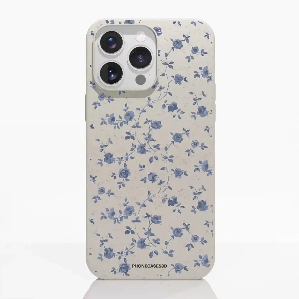 Martine Official Compostable Phone Case Design Blue Flower Pattern - Image 17
