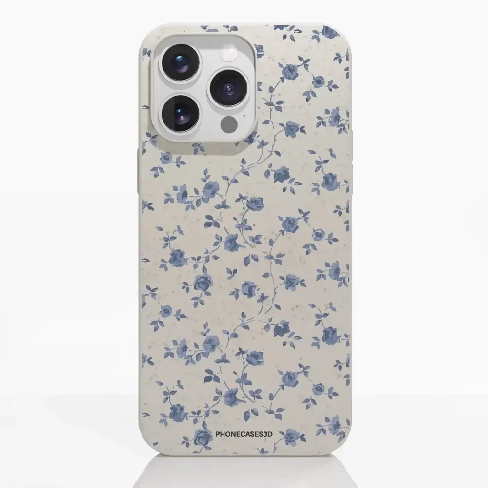 Martine Official Compostable Phone Case Design Blue Flower Pattern - Image 22