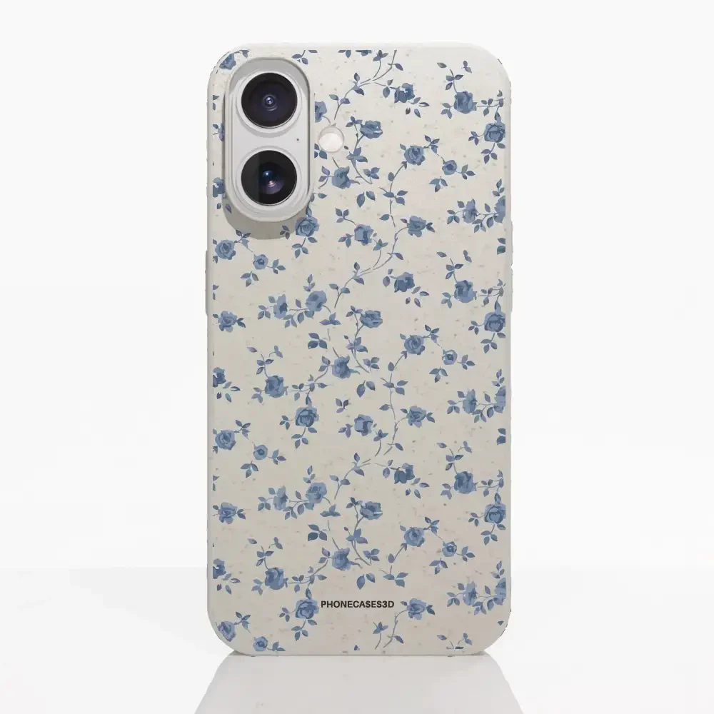 Martine Official Compostable Phone Case Design Blue Flower Pattern - Image 23