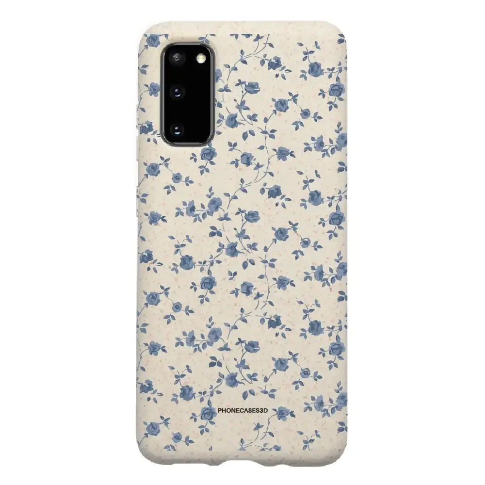 Martine Official Compostable Phone Case Design Blue Flower Pattern - Image 27