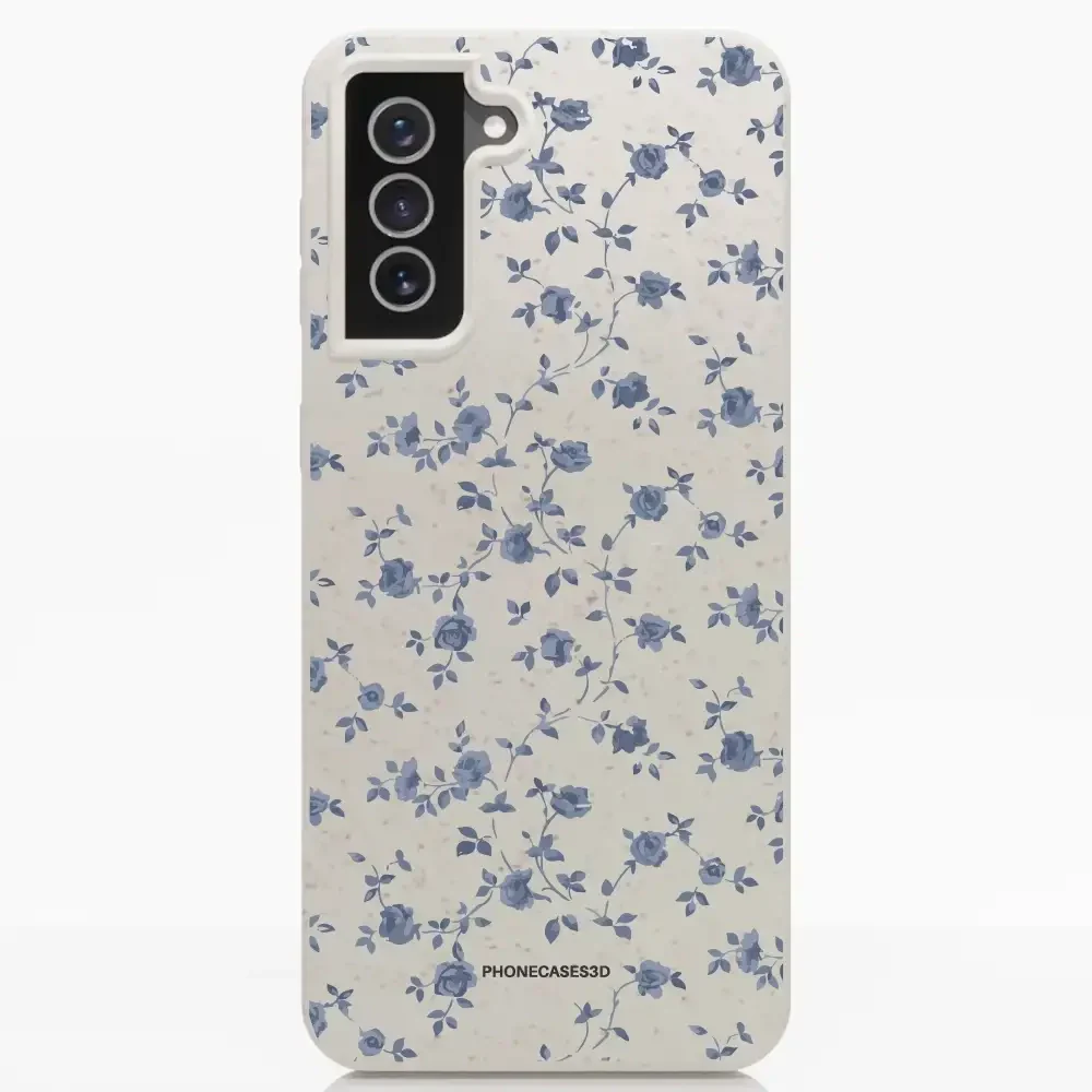 Martine Official Compostable Phone Case Design Blue Flower Pattern - Image 29