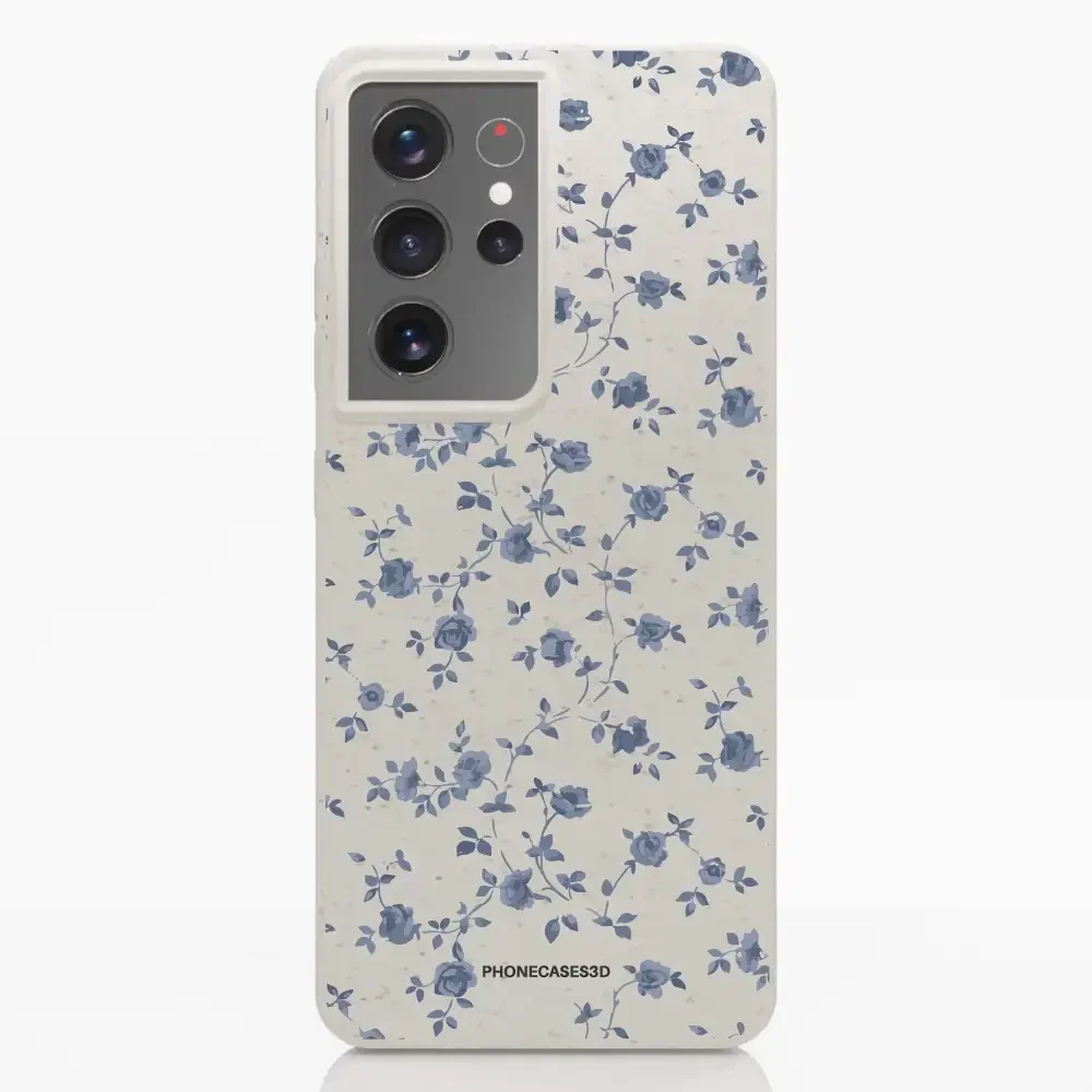 Martine Official Compostable Phone Case Design Blue Flower Pattern - Image 30
