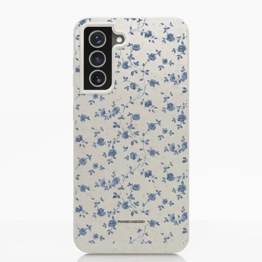 Martine Official Compostable Phone Case Design Blue Flower Pattern - Image 31