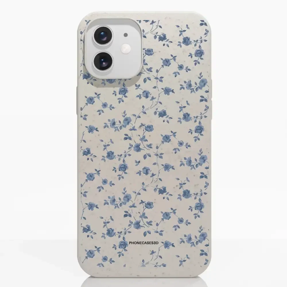 Martine Official Compostable Phone Case Design Blue Flower Pattern - Image 4