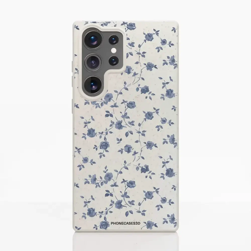 Martine Official Compostable Phone Case Design Blue Flower Pattern - Image 42