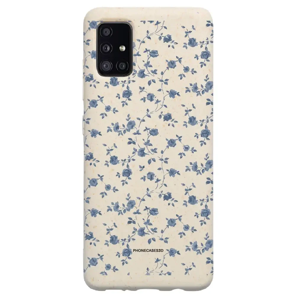 Martine Official Compostable Phone Case Design Blue Flower Pattern - Image 45