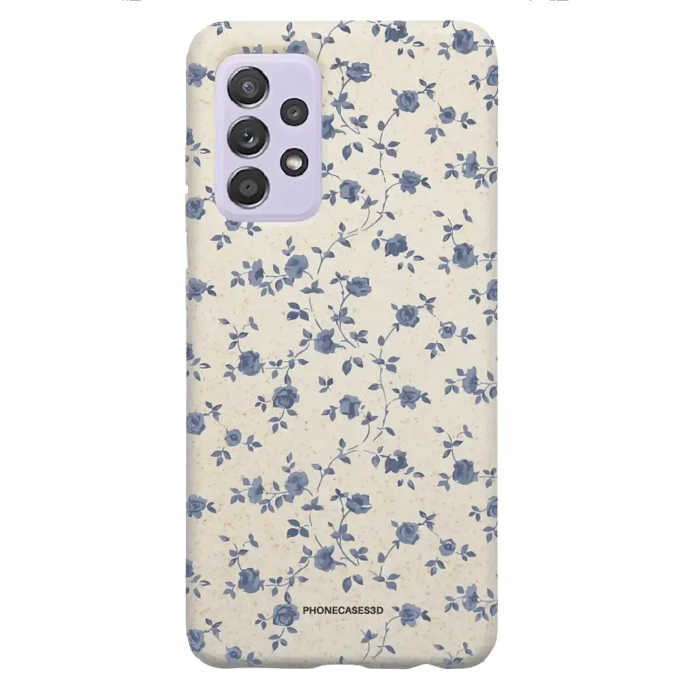 Martine Official Compostable Phone Case Design Blue Flower Pattern - Image 46