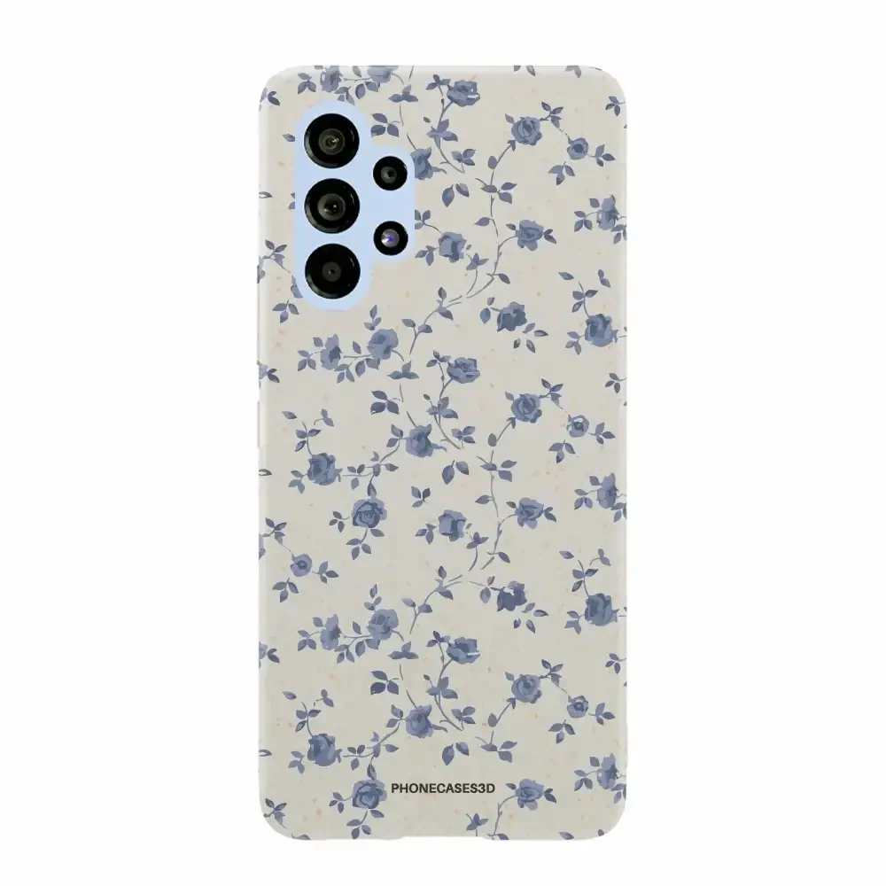 Martine Official Compostable Phone Case Design Blue Flower Pattern - Image 47
