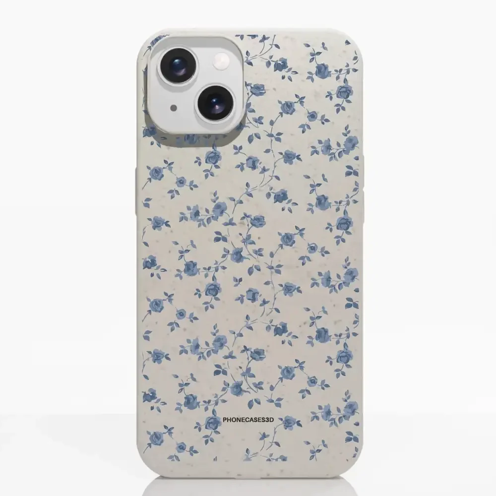 Martine Official Compostable Phone Case Design Blue Flower Pattern - Image 7