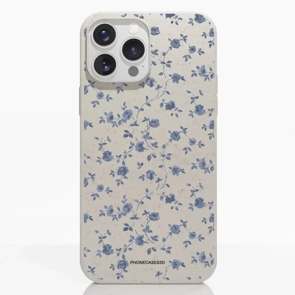 Martine Official Compostable Phone Case Design Blue Flower Pattern - Image 9