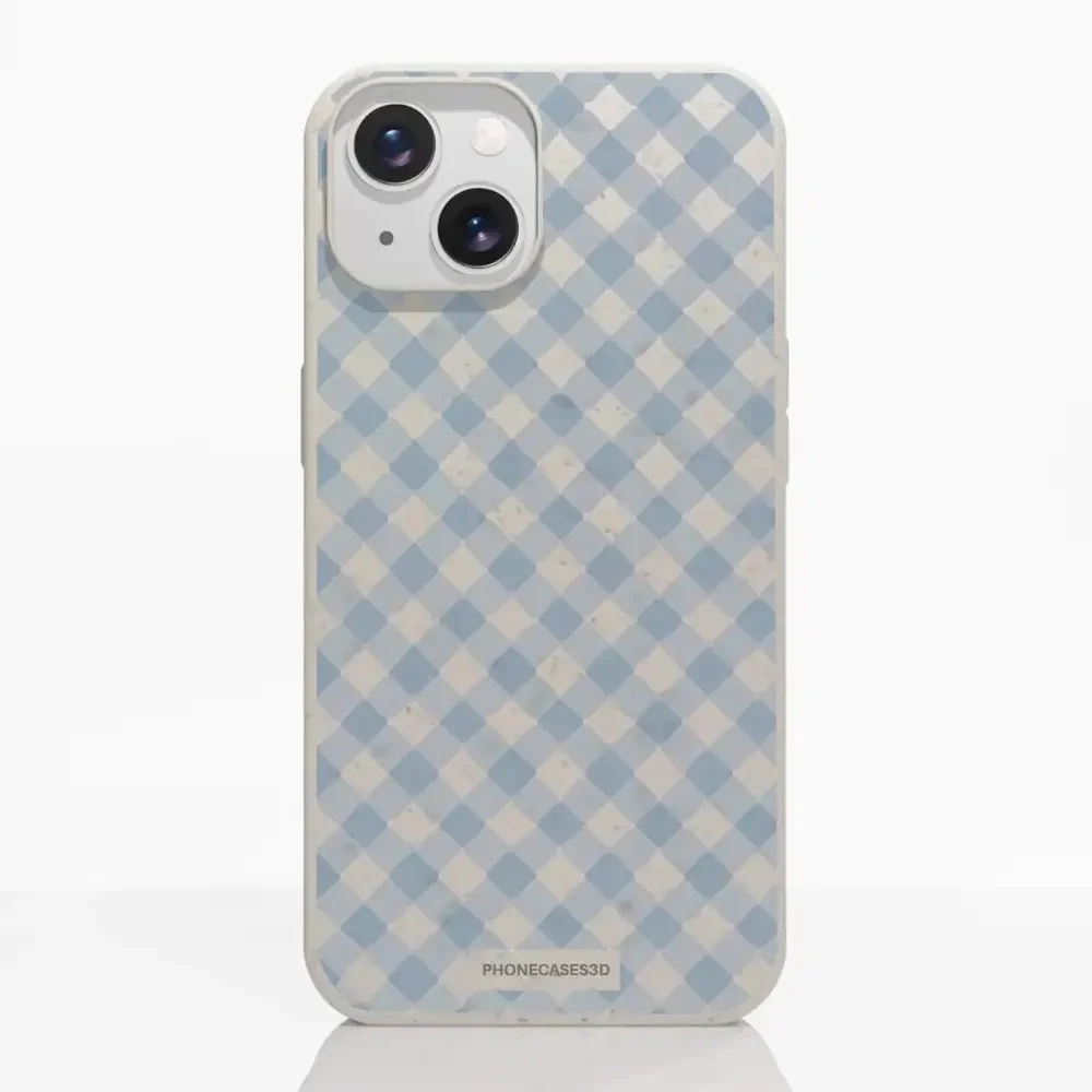 Martine Official Compostable Phone Case Design Vichy Blue Pattern - Image 15