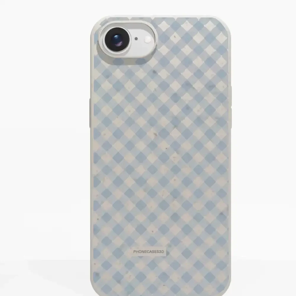 Martine Official Compostable Phone Case Design Vichy Blue Pattern - Image 19