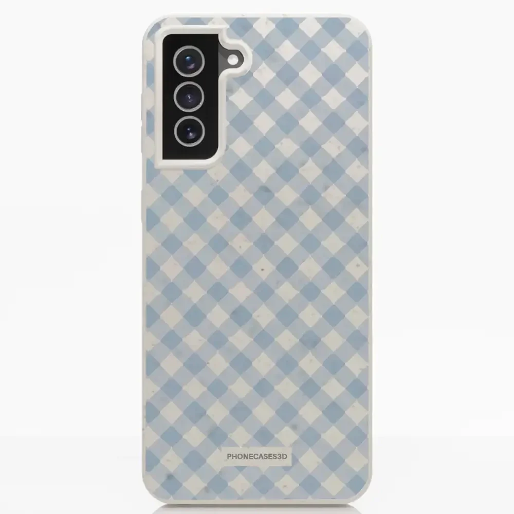 Martine Official Compostable Phone Case Design Vichy Blue Pattern - Image 29
