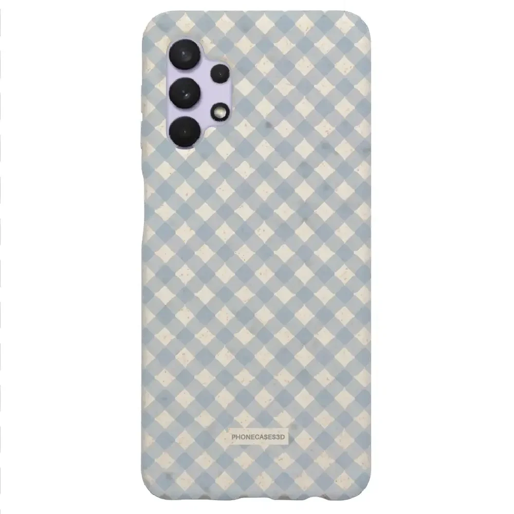 Martine Official Compostable Phone Case Design Vichy Blue Pattern - Image 43