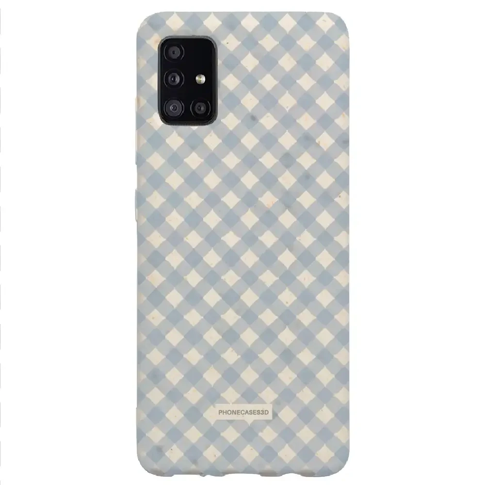 Martine Official Compostable Phone Case Design Vichy Blue Pattern - Image 45