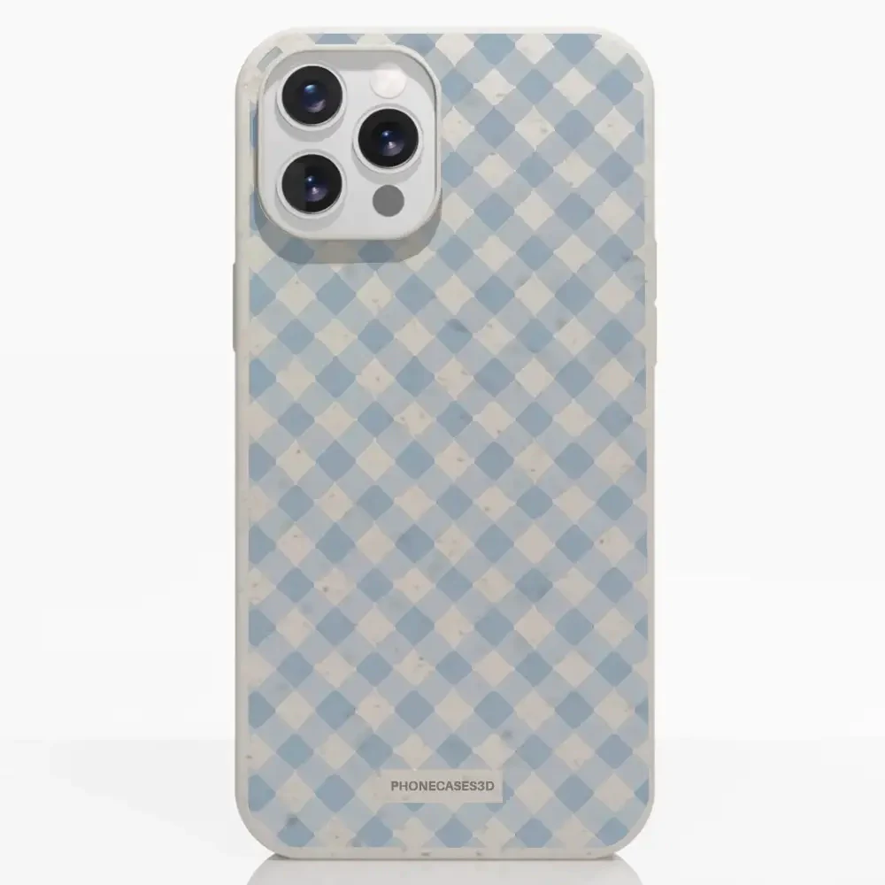 Martine Official Compostable Phone Case Design Vichy Blue Pattern - Image 6