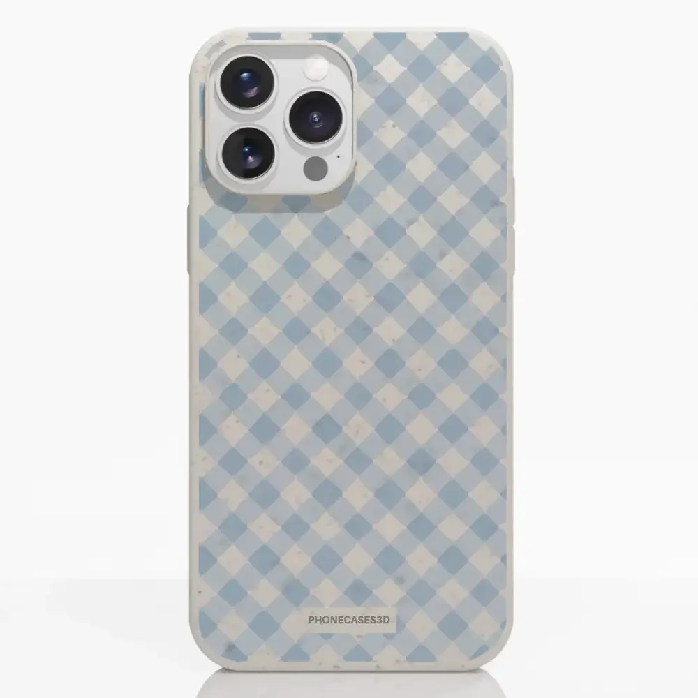 Martine Official Compostable Phone Case Design Vichy Blue Pattern - Image 9