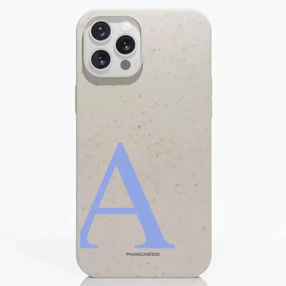 Martine Official White Compostable Phone Case Design + Blue Initial - Image 6