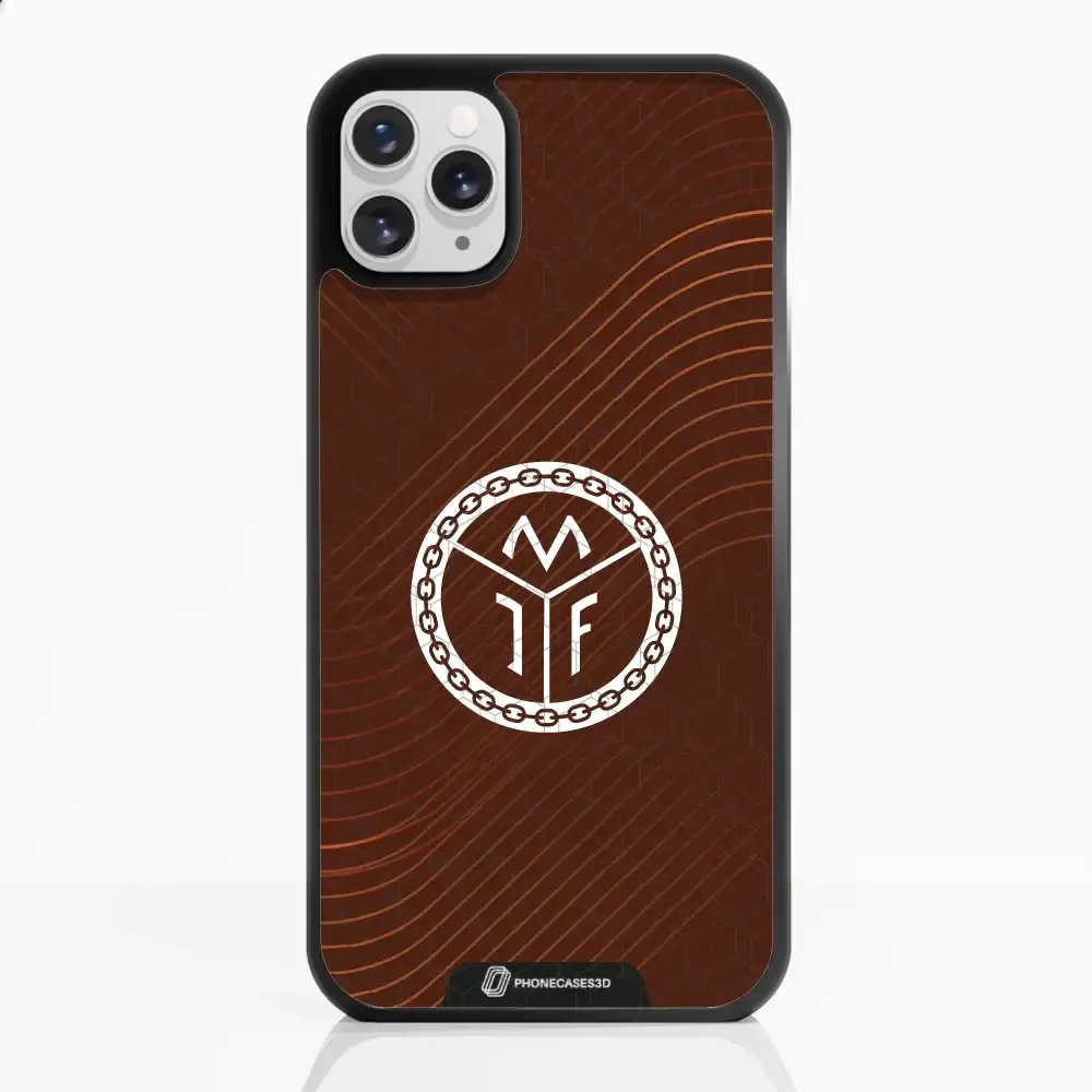 Mjøndalen FK Official 3D Phone Case Design Minimal Brown - Image 3