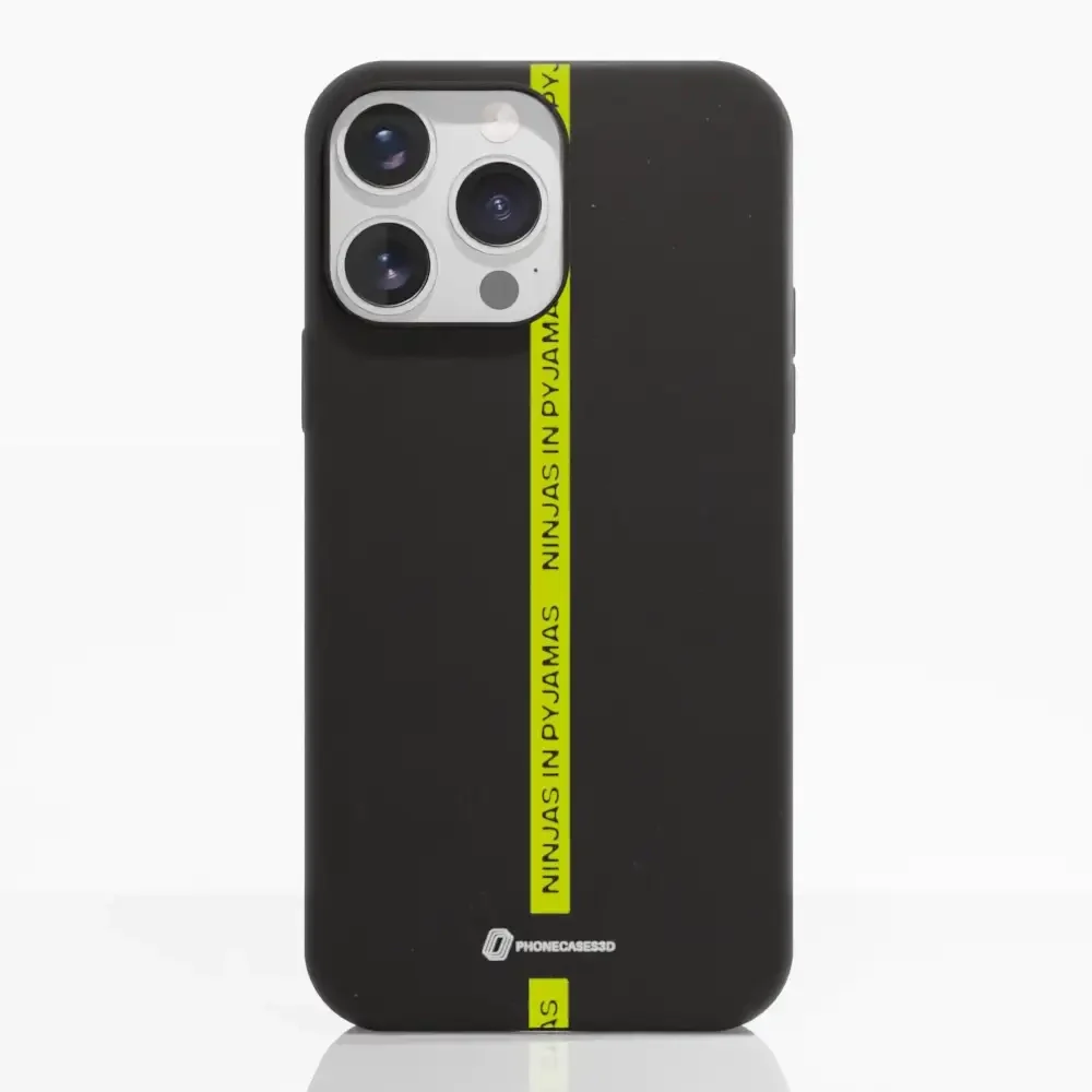 Ninjas in Pyjamas Official Compostable Phone Case Black Yellow Stripe - Image 13