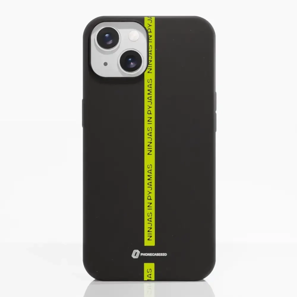 Ninjas in Pyjamas Official Compostable Phone Case Black Yellow Stripe - Image 14