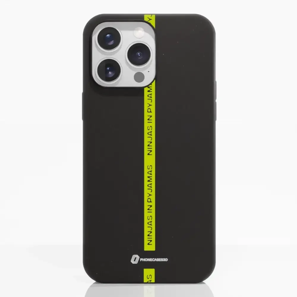 Ninjas in Pyjamas Official Compostable Phone Case Black Yellow Stripe - Image 17