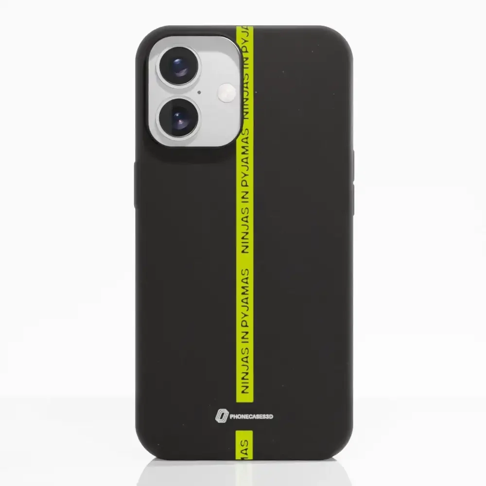 Ninjas in Pyjamas Official Compostable Phone Case Black Yellow Stripe - Image 18