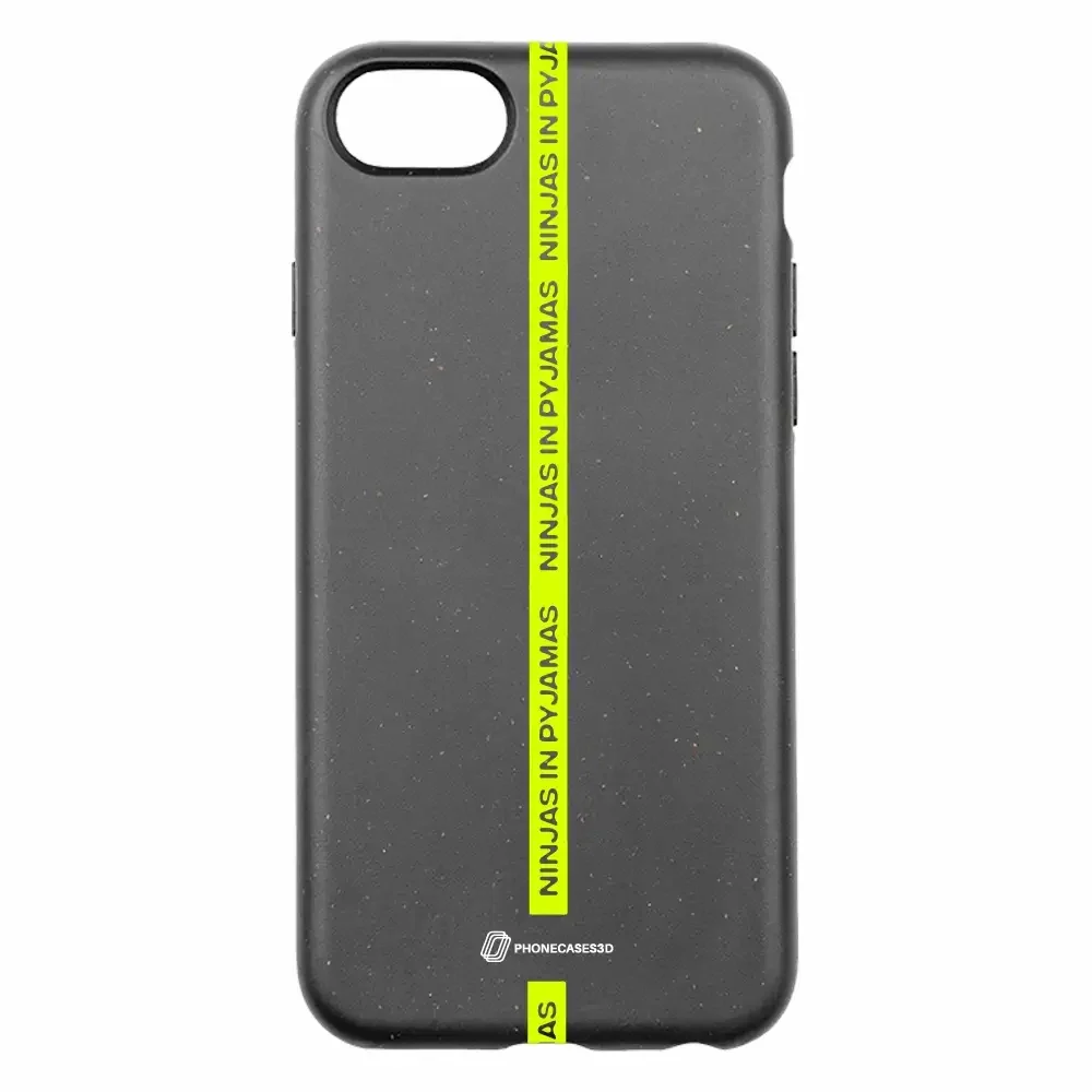 Ninjas in Pyjamas Official Compostable Phone Case Black Yellow Stripe - Image 23