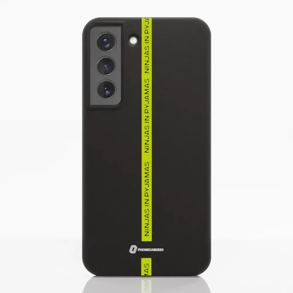 Ninjas in Pyjamas Official Compostable Phone Case Black Yellow Stripe - Image 33
