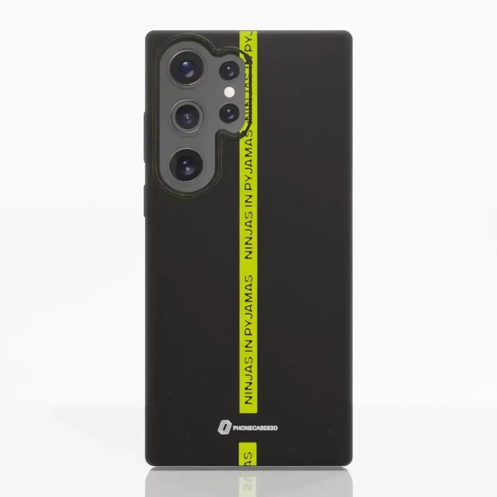 Ninjas in Pyjamas Official Compostable Phone Case Black Yellow Stripe - Image 38