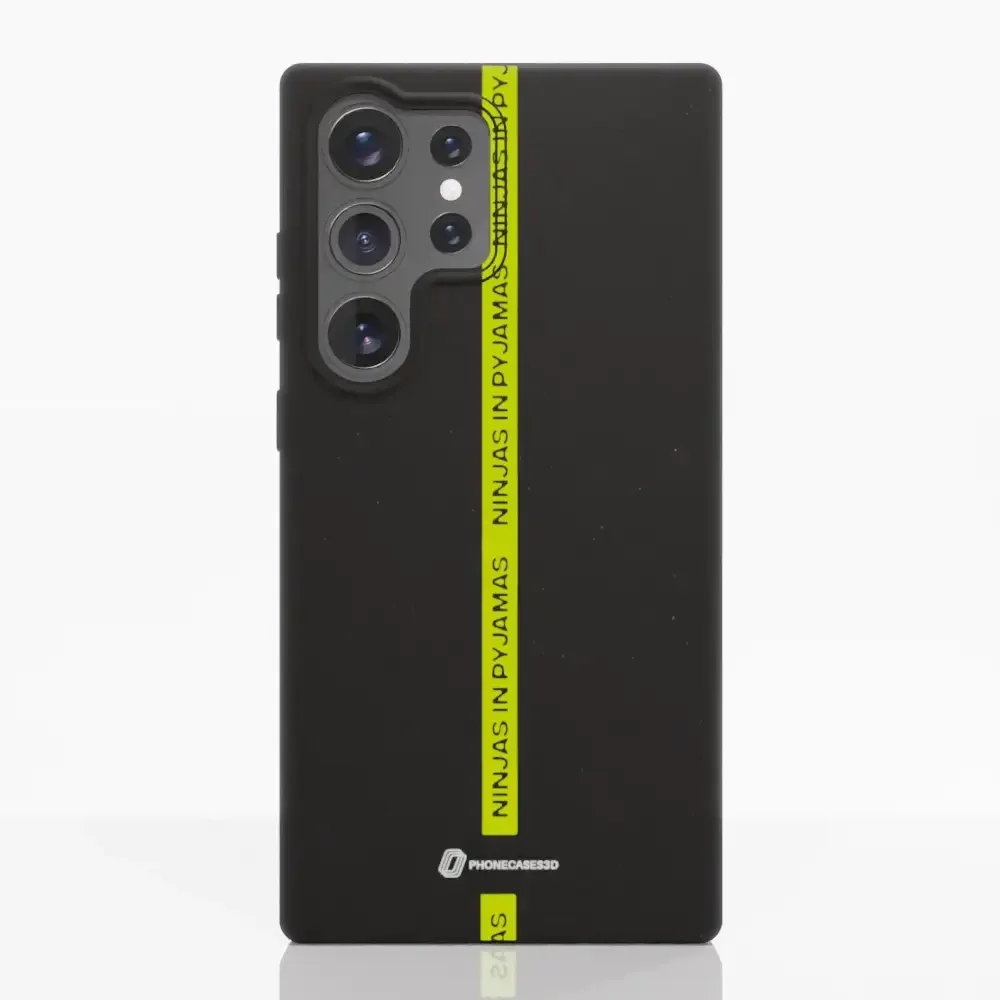 Ninjas in Pyjamas Official Compostable Phone Case Black Yellow Stripe - Image 41