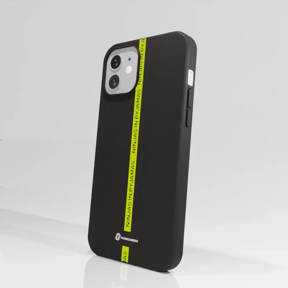 Ninjas in Pyjamas Official Compostable Phone Case Black Yellow Stripe - Image 50