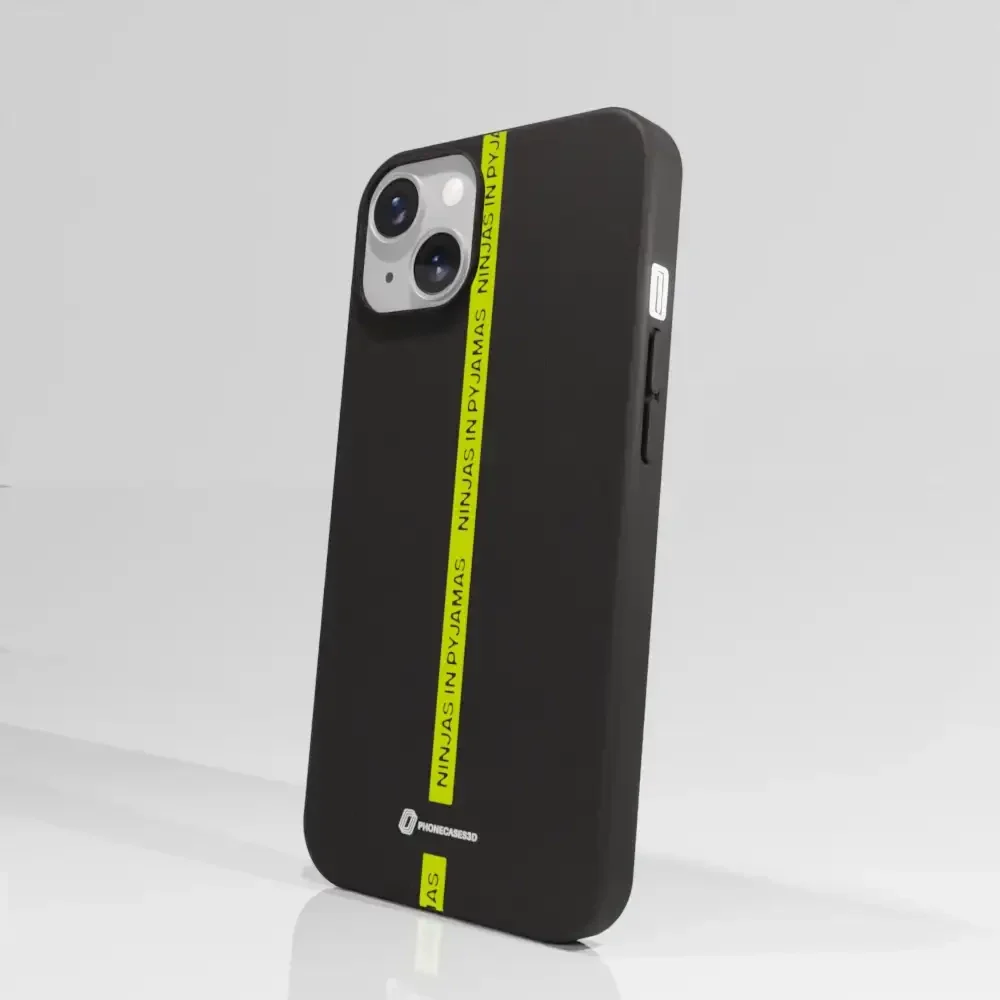 Ninjas in Pyjamas Official Compostable Phone Case Black Yellow Stripe - Image 56