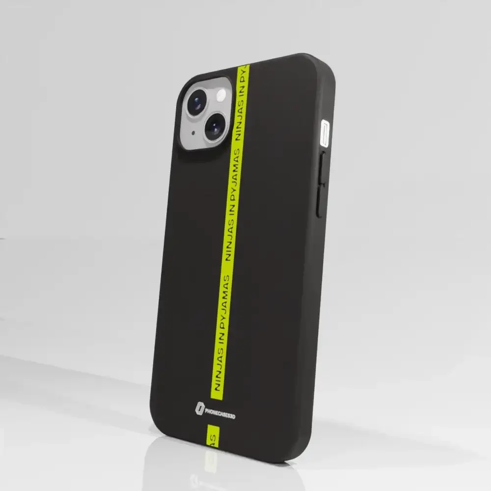 Ninjas in Pyjamas Official Compostable Phone Case Black Yellow Stripe - Image 57
