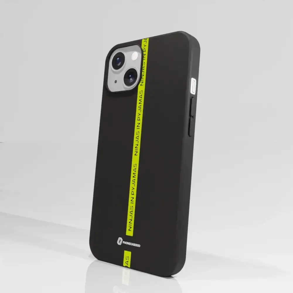 Ninjas in Pyjamas Official Compostable Phone Case Black Yellow Stripe - Image 60