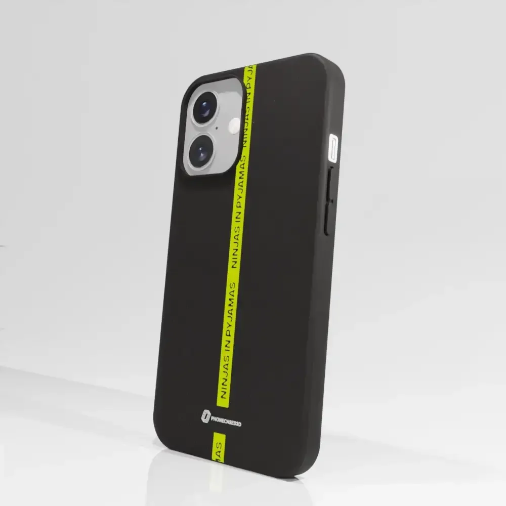Ninjas in Pyjamas Official Compostable Phone Case Black Yellow Stripe - Image 64