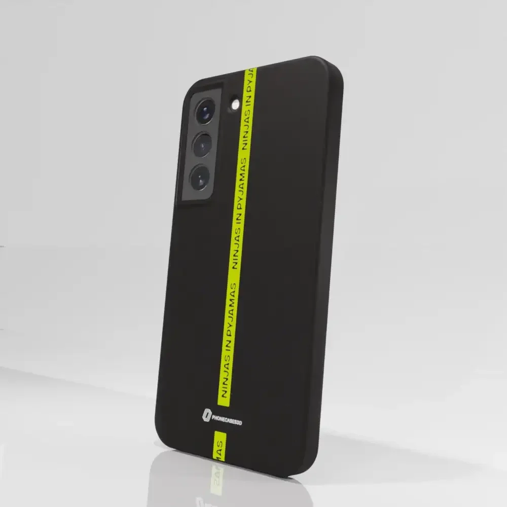 Ninjas in Pyjamas Official Compostable Phone Case Black Yellow Stripe - Image 71