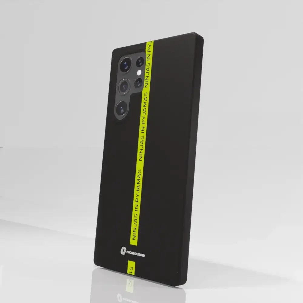 Ninjas in Pyjamas Official Compostable Phone Case Black Yellow Stripe - Image 73