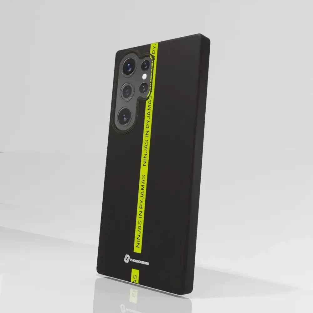 Ninjas in Pyjamas Official Compostable Phone Case Black Yellow Stripe - Image 76