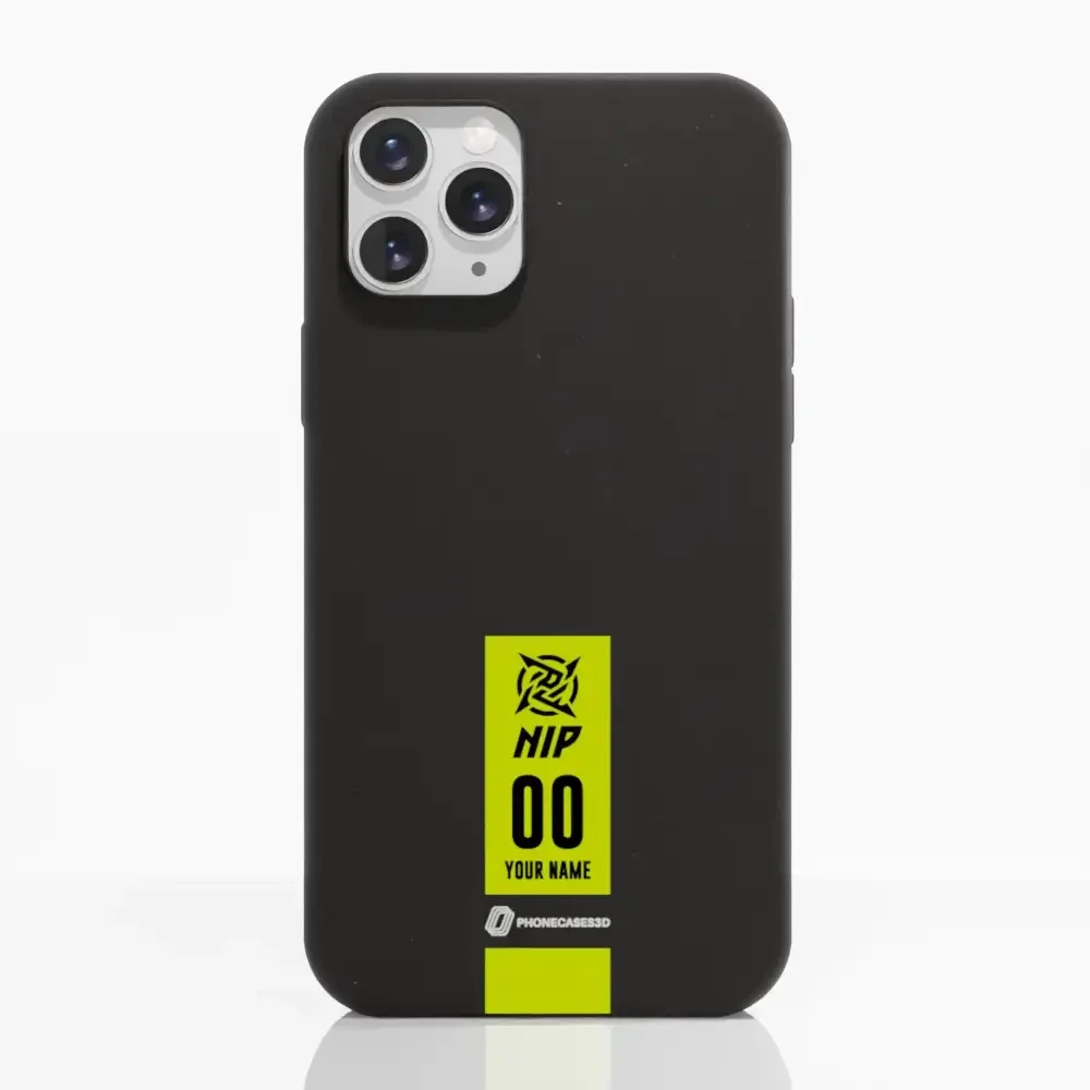 Ninjas in Pyjamas Official Compostable Phone Case Gamertag Black Yellow - Image 2