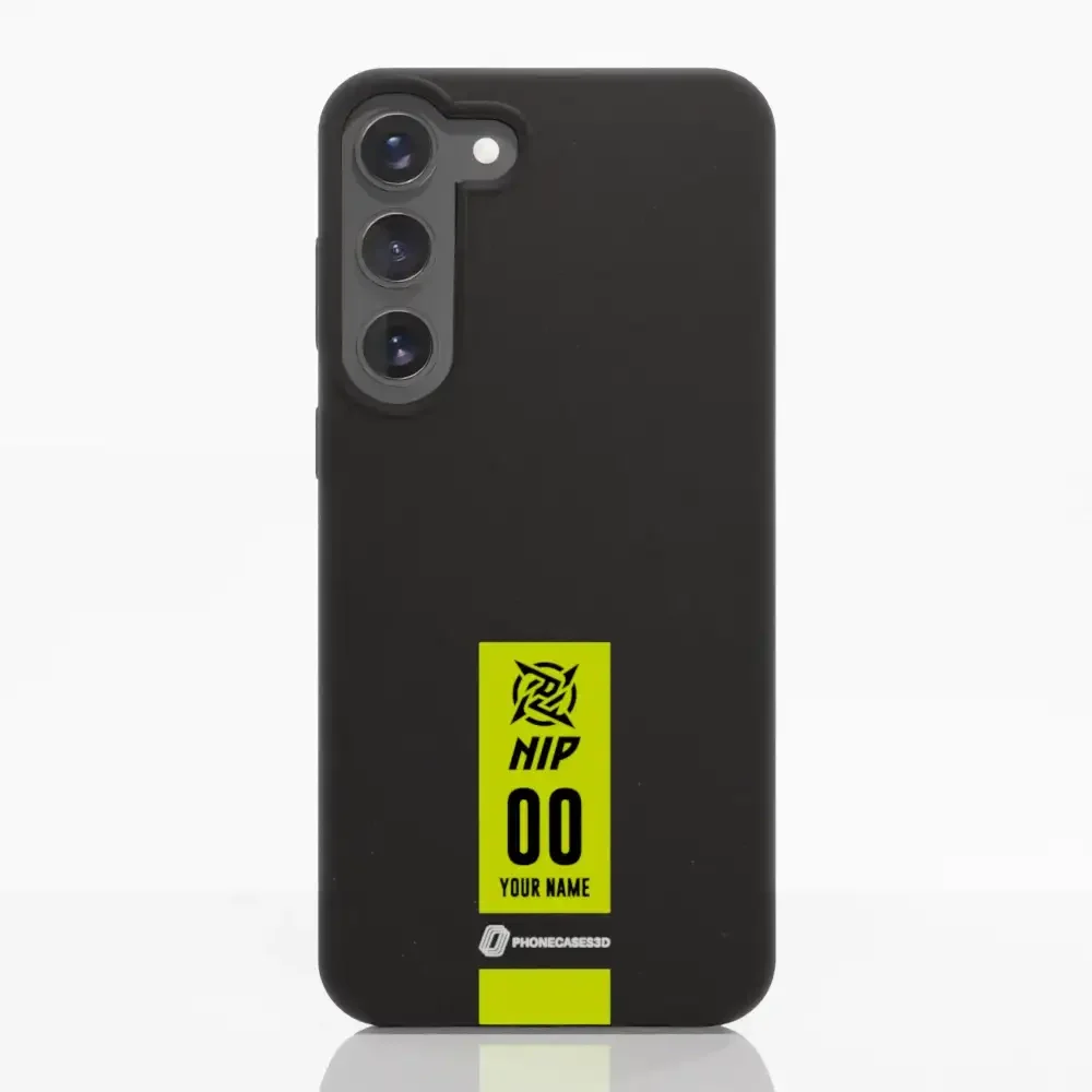 Ninjas in Pyjamas Official Compostable Phone Case Gamertag Black Yellow - Image 36