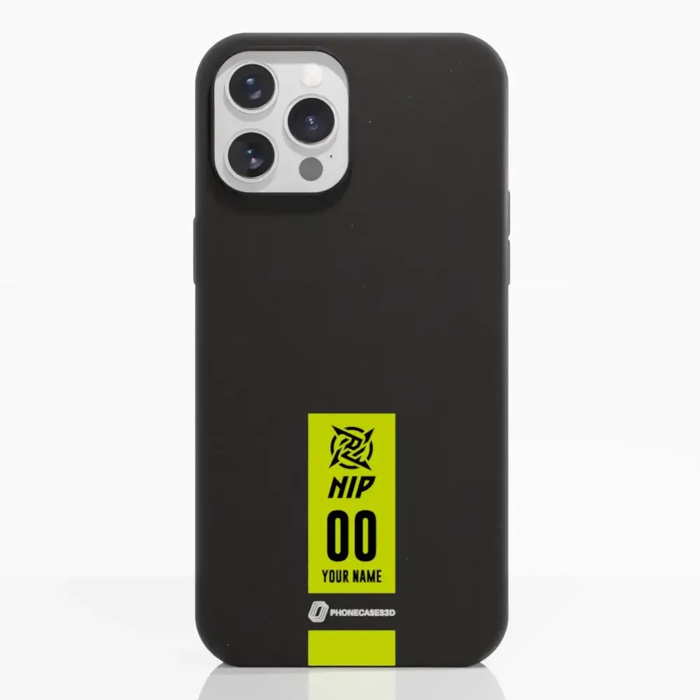 Ninjas in Pyjamas Official Compostable Phone Case Gamertag Black Yellow - Image 5