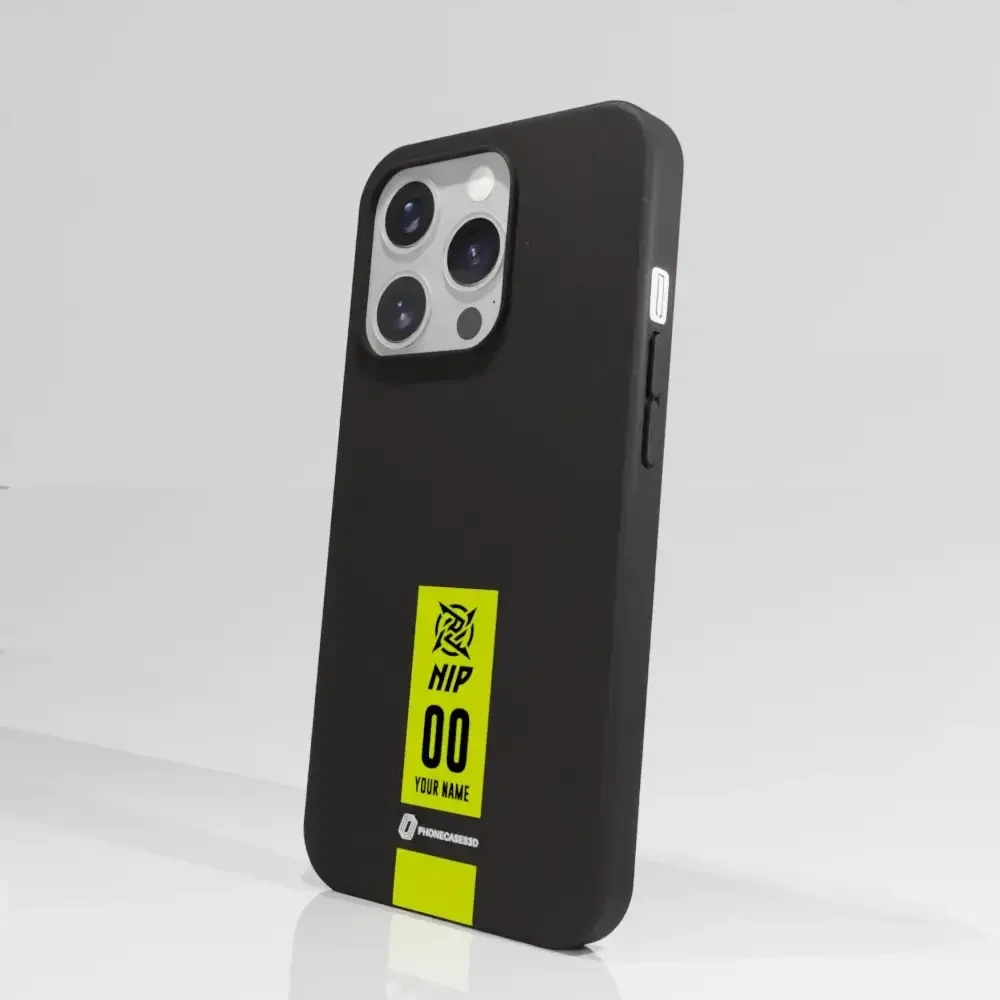 Ninjas in Pyjamas Official Compostable Phone Case Gamertag Black Yellow - Image 60