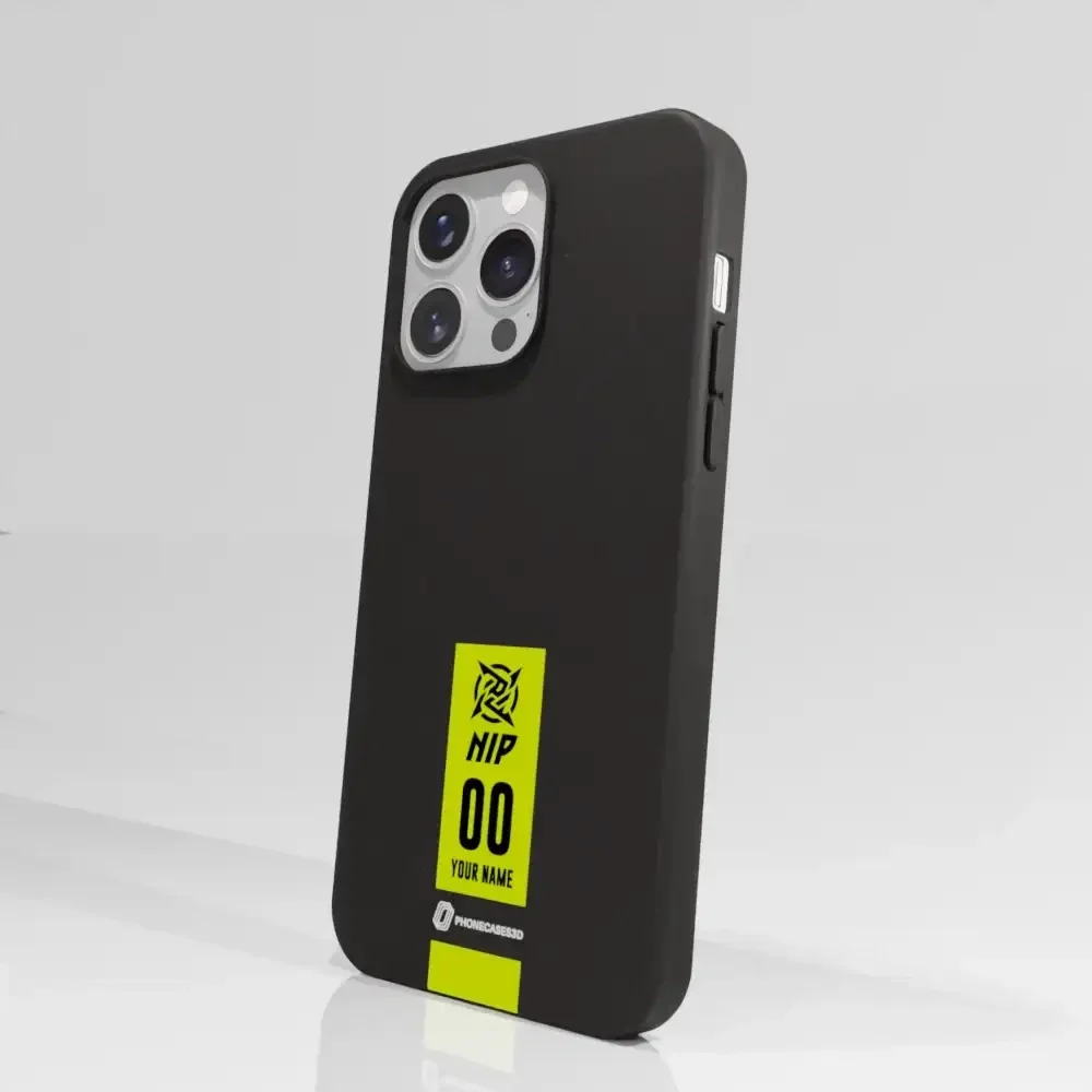 Ninjas in Pyjamas Official Compostable Phone Case Gamertag Black Yellow - Image 61