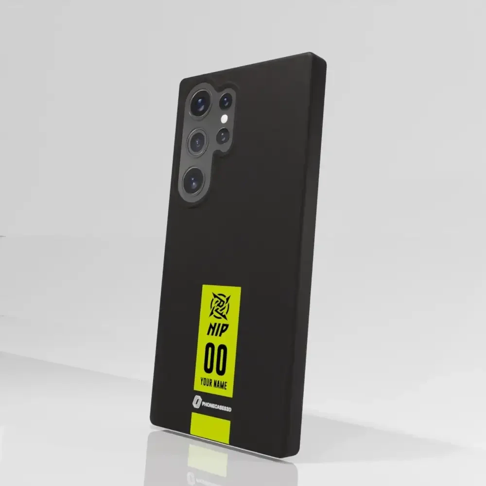 Ninjas in Pyjamas Official Compostable Phone Case Gamertag Black Yellow - Image 74