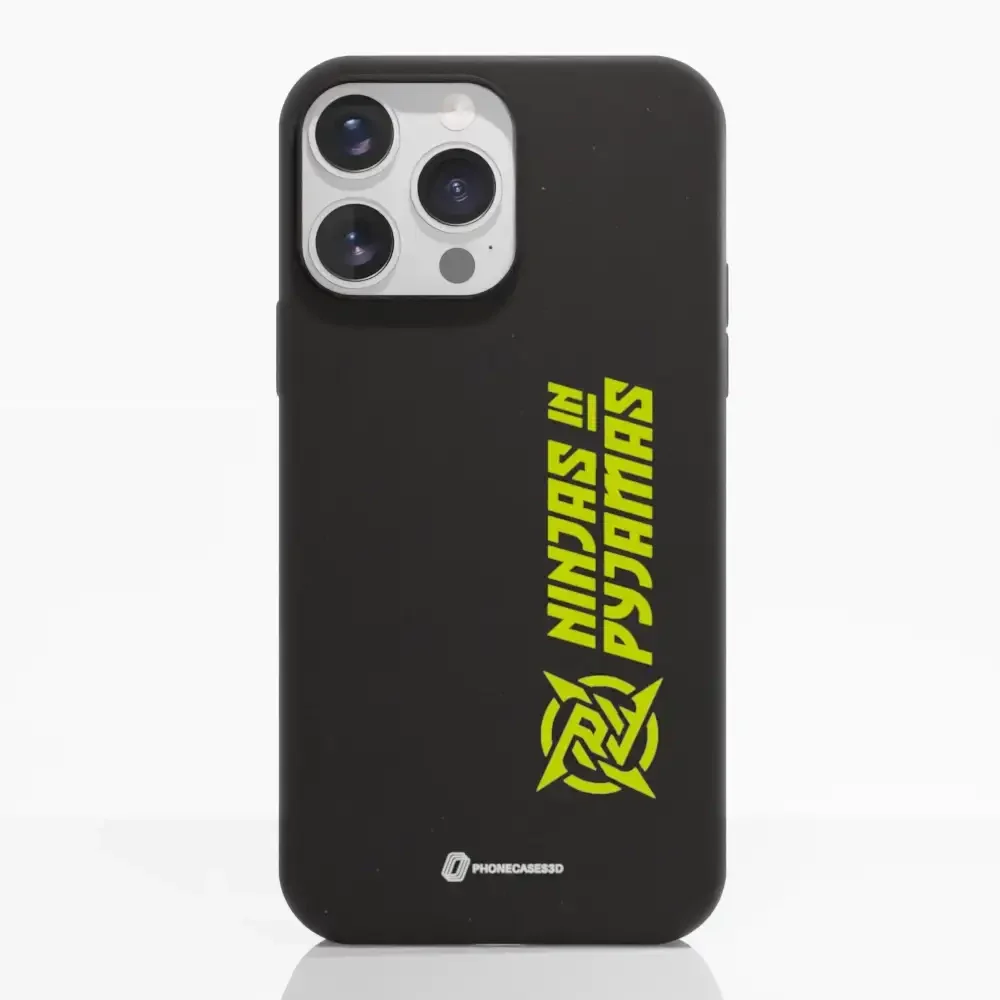 Ninjas in Pyjamas Official Compostable Phone Case Logo Stripe Black Yellow - Image 13