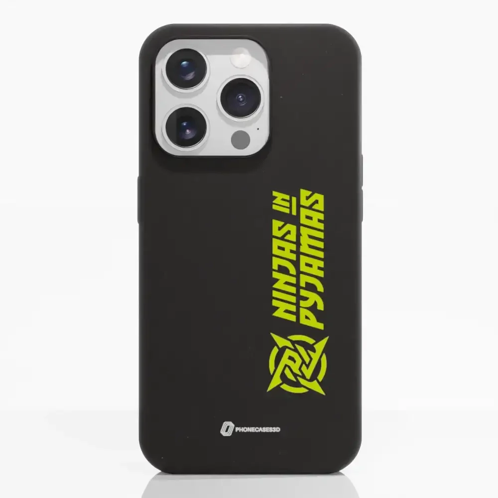 Ninjas in Pyjamas Official Compostable Phone Case Logo Stripe Black Yellow - Image 16