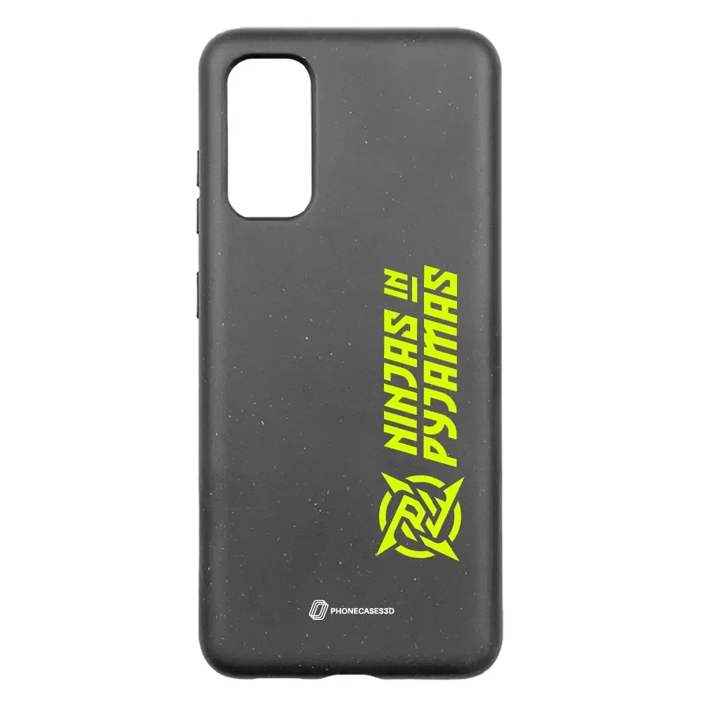 Ninjas in Pyjamas Official Compostable Phone Case Logo Stripe Black Yellow - Image 26