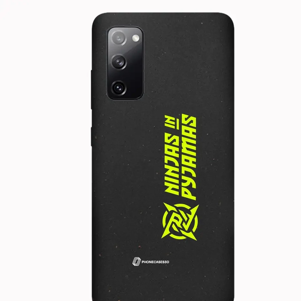 Ninjas in Pyjamas Official Compostable Phone Case Logo Stripe Black Yellow - Image 27